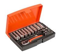 Bahco Juego de vasos 1/4" largos 25 piezas