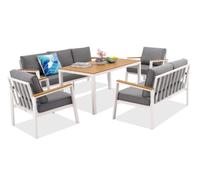 Juego Zakintos Apetito 7 aluminio blanco Garden Point