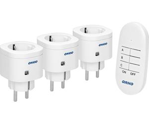 Juegos de enchufes y tomas con mando a distancia, modelo 3+1, referencia OR-GB-438(GS), con conexión Schuko