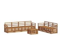 Juegos De Sofás 8 Uds. Natural Madera De Acacia Sólida Vidaxl
