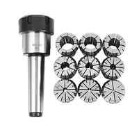 Jufjsfy 10 Piezas ER32 Conjunto de Pinzas de Resorte 2/4/6/8/10/12/16/18/20Mm + MT3 M12 ER32 Pinza de SujecióN Morse Soporte CóNico