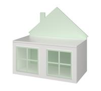 Juguetero vipsali con tapa mdf 56x60x33 cm - verde/blanco [en.casa]