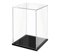 JUJOMAT Expositor acrílico hermético Exhibidor de acrílico Vitrine clara Caja de exhibición de acrílico Expositor de acrílico de montaje propio para figuras de acción, piezas coleccionables, modelos