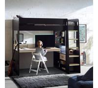 Julian Bowen Cama Alta Blaze Gaming de Madera Clara y Negra, diseñada, Individual
