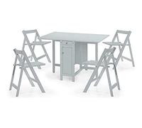 Julian Bowen Juego de comedor Saboya de madera gris claro - Muebles de comedor elegantes y prácticos para cualquier hogar