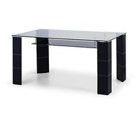 Julian Bowen Mesa de Comedor Greenwich, Negro/Cromo