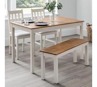 Julian Bowen Mesa de comedor rectangular Coxmoor, blanco/roble