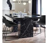 Julian Bowen Mesa de Comedor Rome, Color Negro, Madera de ingeniería, 180 x 100