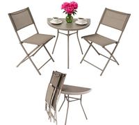 JUMI: Muebles para balcón, jardín, terraza. Juego completo: mesa y 2 sillas. Juego de jardín
