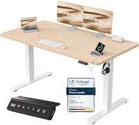 JUMMICO Escritorio Elevable Eléctrico con Cargador USB, Escritorio Regulable en Altura Ergonomica Escritorio de pie Ajustable Smart Panel con Funciones de Memoria, Standing Desk 140 x 60 cm, Beige