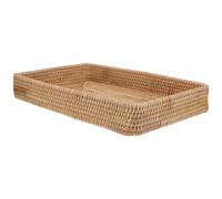 JUMPLAWN Bandeja de Almacenamiento Decorativa de ratán Rectangular Tejida a Mano para Servir, Estilo Bohemio, para hogar y Mesa de Centro