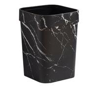 JUMPLAWN Papelera de Plástico Negra de 14 L para Baño y Hogar | Anillo de Presión para Fijar Bolsa, Separa y Guarda Residuos, Formato Cuadrado, Uso Doméstico