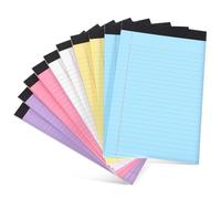 JUMPLAWN Paquete de 10 Cuaderno Pequeño A5 50 Hojas de Papel Rayado y Diseño Punteado, Fácil de Transportar para Tomar Notas y Estudio Diario