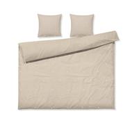 Juna Juego de cama Daisy 220x220 cm Sand-blanco