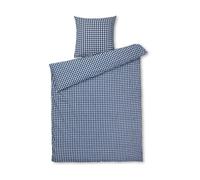 Juna Juego de funda nórdica Bæk&Bølge 150x210 cm Azul oscuro-blanco