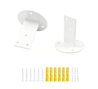 JuneFanwei 2 soportes de pasamanos blancos, soportes de pasamanos de acero inoxidable resistentes para barandilla de escalera con tornillos