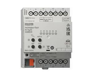 Jung 36006 1S R KNX Actuador de calefacción de 6 canales con regulador