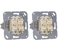 JUNG 509U Mecanismo Interruptor, 10 AX / 250 V, Doble Conmutador (Paquete de 2)