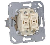 Jung Mecanismo 532-4U – 10 A/250 V – Tecla doble, pulsador doble 2x2 NA y posición cero