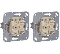 JUNG 539U Mecanismo Pulsador, 10 AX / 250 V, Doble Conmutador (Paquete de 2)