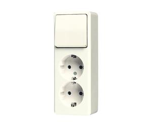 Jung Ap600 Combinación De Enchufe Doble Blanco - 626A