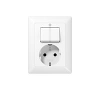 Jung AS 5575 EU WW Interruptor combinado de enchufe serie blanco alpino - AS5575EUWW