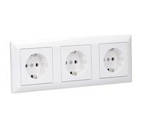 Jung AS500 A1520WW - Juego completo de enchufes con 3 marcos AS583WW, color blanco brillante