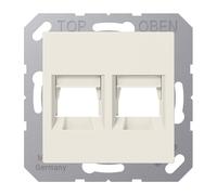 Jung AS500 Blanco Doble Panduit Toma Modular Tapa - A1569-2PAND