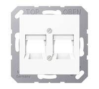 Jung AS500 Placa De Tapa Doble RJ45 Blanca Alpina - A569-2NITTWW