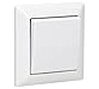 JUNG AS590WW Tecla Simple, Duroplástico (Resistente Al Rayado) Brillante, Blanco Alpino