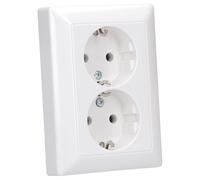 Jung - Base Enchufe Doble as Blanco Alpino