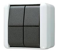 Jung - Interruptor Doble con tecla estanca wg800