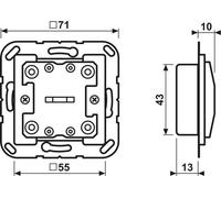 JUNG KNX, pulsador universal, 1 vía, modelo A10911ST