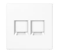 Jung LS990 Doble Toma Modular Tapa Blanco Alpino - LS1969-25WEWW
