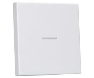 JUNG LS990KO5WW Tecla Simple con Visor, Duroplástico (Resistente Al Rayado) Brillante, Blanco Alpino