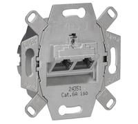 Jung Toma RJ45 UAE8-8UPOK6 – Cat.6/Cat.6A iso, 2 tomas independientes, 8 polos