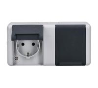Jung wg800 - Base enchufe schuko horizontal 4 entrada 1 tapa wg800