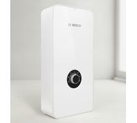 Bosch Tronic 5000 - Calentador de agua electrónico (21/24/27 kW, conmutable, resistente a la presión, selección de temperatura continua, 400 V, moderno aspecto de cristal), color blanco