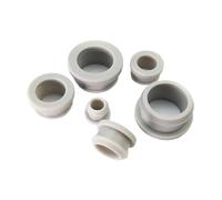 Junta de sellado de cubierta de extremo de tapón de orificio de ojal tipo hebilla de goma de silicona de 4,5mm-50mm(Grijs,15x11mm(5pcs))