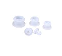 Junta de sellado de cubierta de extremo de tapón de orificio de ojal tipo hebilla de goma de silicona de 4,5mm-50mm(Transparent,15x11mm(5pcs))
