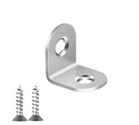 Junta de soporte esquina gabinete acero inoxidable con tornillos, sujetadores for mamparas madera, estantes, herrajes for muebles Adatto per ripiani e supporti(1Set-16x20mm)