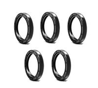 Junta tórica de doble labio, Sello de aceite doble labio NBR TC con múltiples tamaños esqueleto metal resorte 5 piezas(17X27X6 (5Pcs))