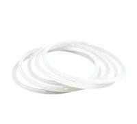 Junta Tórica de Silicona 54x44x5mm VMQ, Alimentaria y Resistente a Alta Temperatura, para Grifo de Cocina y Fontanería, Lote de 10 Unidades, Color Blanco