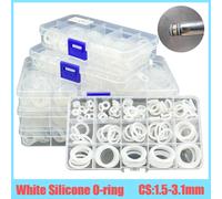 Junta tórica de silicona blanca VMQ junta tórica de sellado CS 1,5/2,0/2,4/3,1mm arandela impermeable aislada Kit tórico redondo en forma de O White 225pcs (1set)