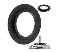 Juntas universales para cestas de colador, 2 pzs, en Negro, de caucho, junta para cestas de colador con Ø 52,5 mm exterior, Ø 32,8 mm interior, 5 mm de grosor, junta para fregadero
