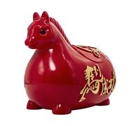 JunZheHub Caballo Piggy Bank Alcancía Caja de Ahorro Figura Animal Bancaria Vinilo Suave Funcional Apertura Conveniente Ahorro Adecuado para Niños Adultos, Rojo, L