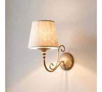 Jupiter Aplique de pared Sofia Ecrie, color beige/dorado, tela, acero, E27