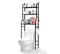 JUPPLIES Estanteria de Baño sobre Inodoro - Mueble Baño WC y Mueble Estanteria Lavadora - Estante de Almacenamiento Impermeable - Ahorra Espacio con 3 Baldas