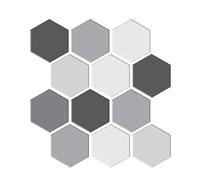 jupsjuice Pegatinas de azulejos de pared para dormitorio, 10 hojas de calcomanías adhesivas hexagonales 3D, decoración para cocina, baño, chimenea, 11.8 x 11.8 pulgadas