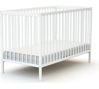 JURABABY - Cuna bebe SONA madera - Blanco - 60 x 120 - 124 x 64,5 x 82 cm